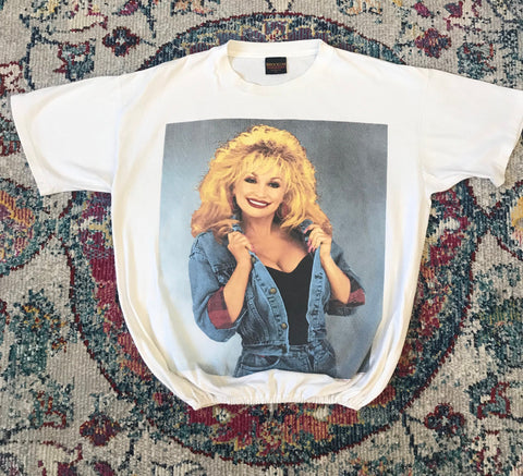 Vintage Dolly Parton Slow Dancing With the Moon Tour Shirt Size XL