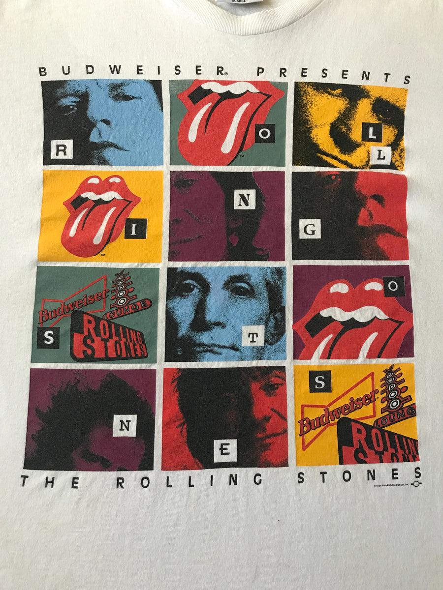 Vintage Rolling Stones 1994 Voodoo Lounge Tour 90s Budweiser T-Shirt X