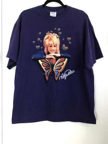 Rare Vintage 90s Dolly Parton Dollywood Butterfly T Shirt XL XXL