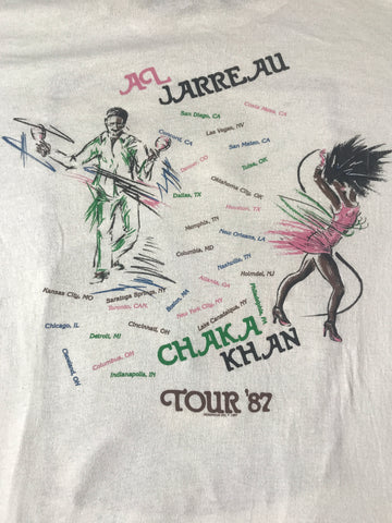 Vintage Al Jarreau and Chaka Khan 1987 L is for Lovers World Tour T-Shirt XXL