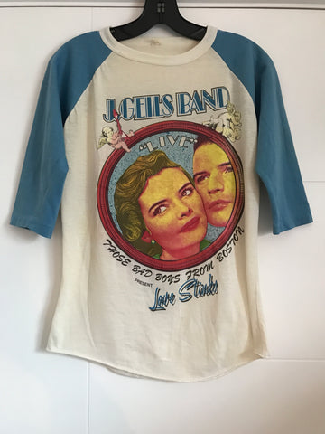 Vintage J. Geils Band 1980 Love Stinks Rock N Roll House Party Raglan Baseball Tour T-Shirt Small/Medium