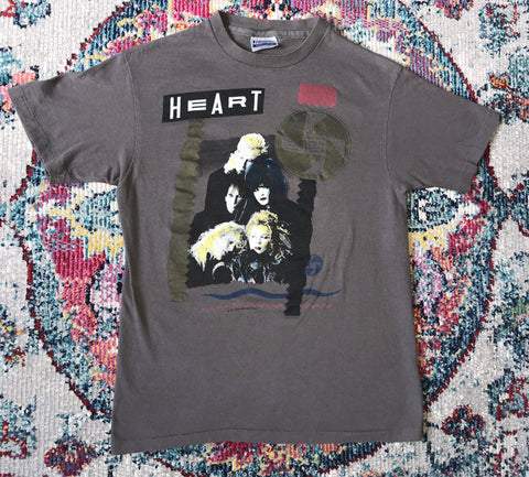 Vintage Heart 1987 Bad Animals World Tour T Shirt Medium