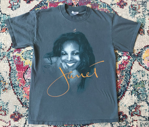 Vintage Y2K Janet Jackson 2001 All For You Tour T Shirt Medium