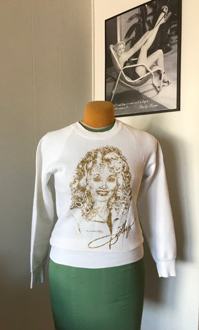Vintage 80s 90s Dolly Parton Diamond Dust Dollywood Sweatshirt Small