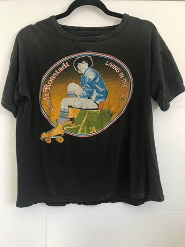 Vintage Linda Ronstadt 1978 Living in The USA Parking Lot Bootleg T Shirt XL