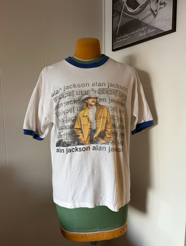 Vintage 1996 Alan Jackson Everything I Love Tour Ringer T Shirt L/XL