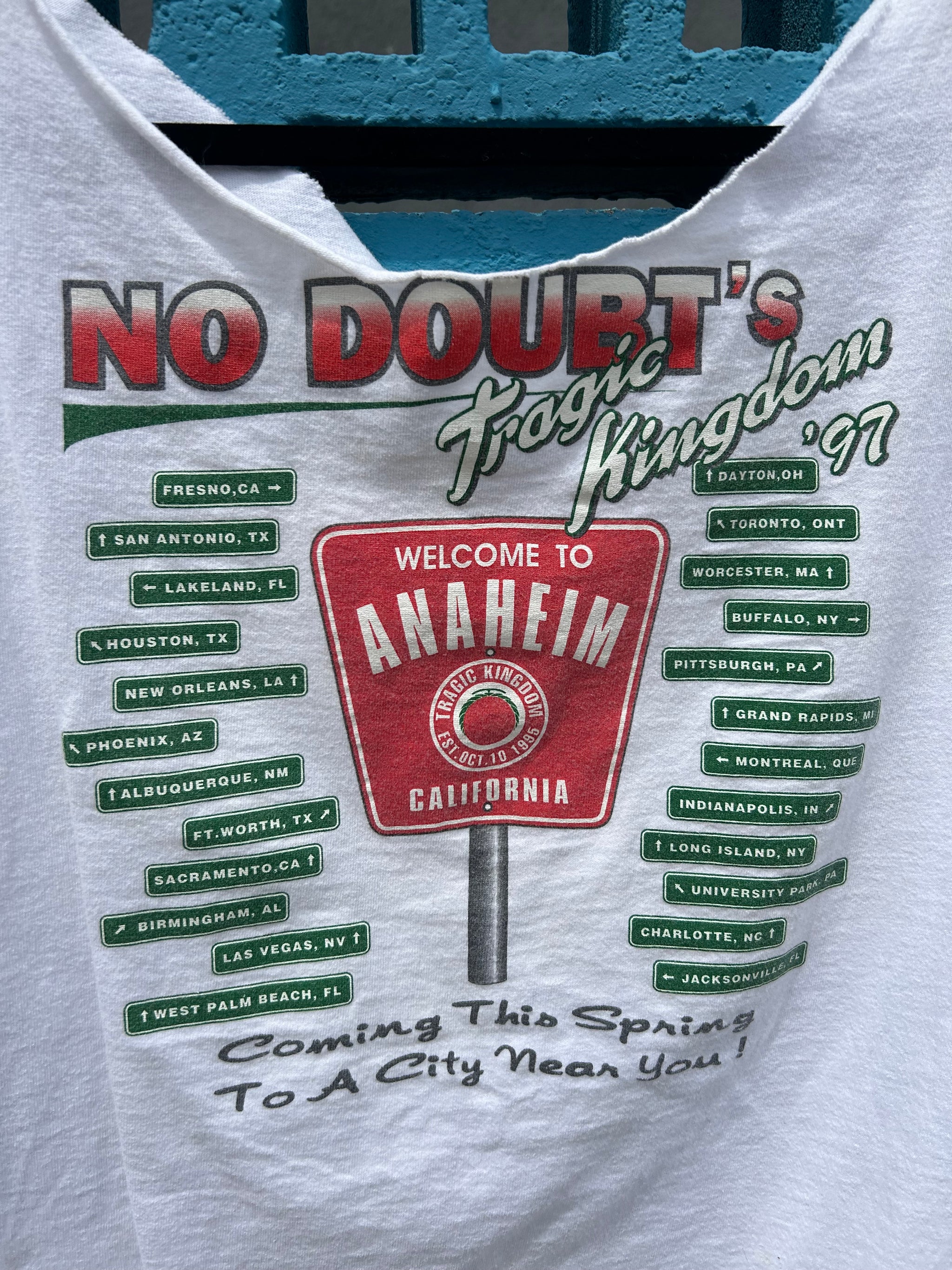 Vintage 1997 No Doubt Tragic Kingdom Tour T Shirt L/XL – Shopper