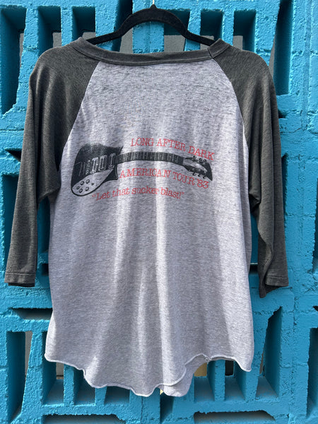 Vintage 1983 Tom Petty & The Heartbreakers Long After Dark Tour Baseball Raglan T Shirt L/XL