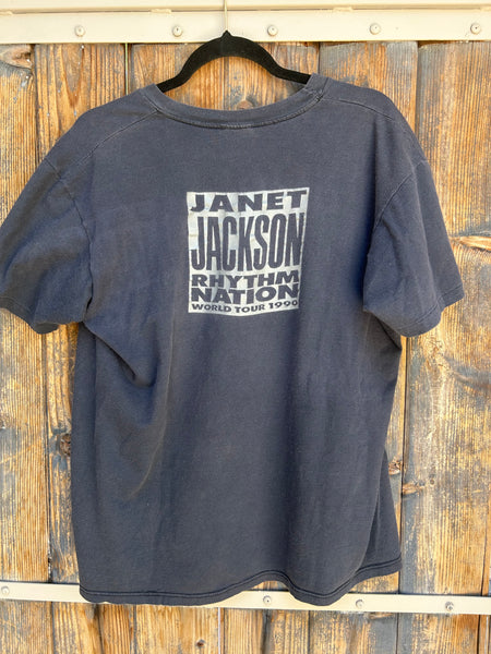Vintage 1990 Janet Jackson Rhythm Nation T-Shirt M/L