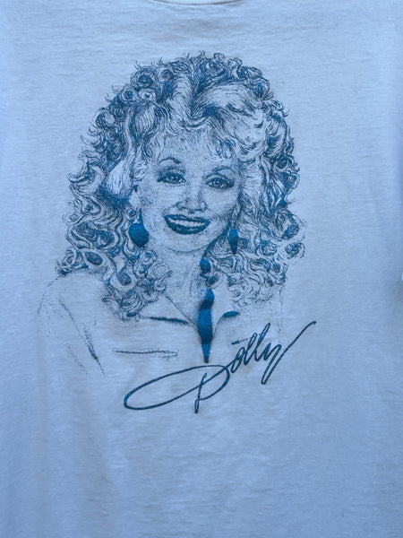 Vintage 90s Dolly Parton Dollywood Diamond Dust Glitter T shirt XL