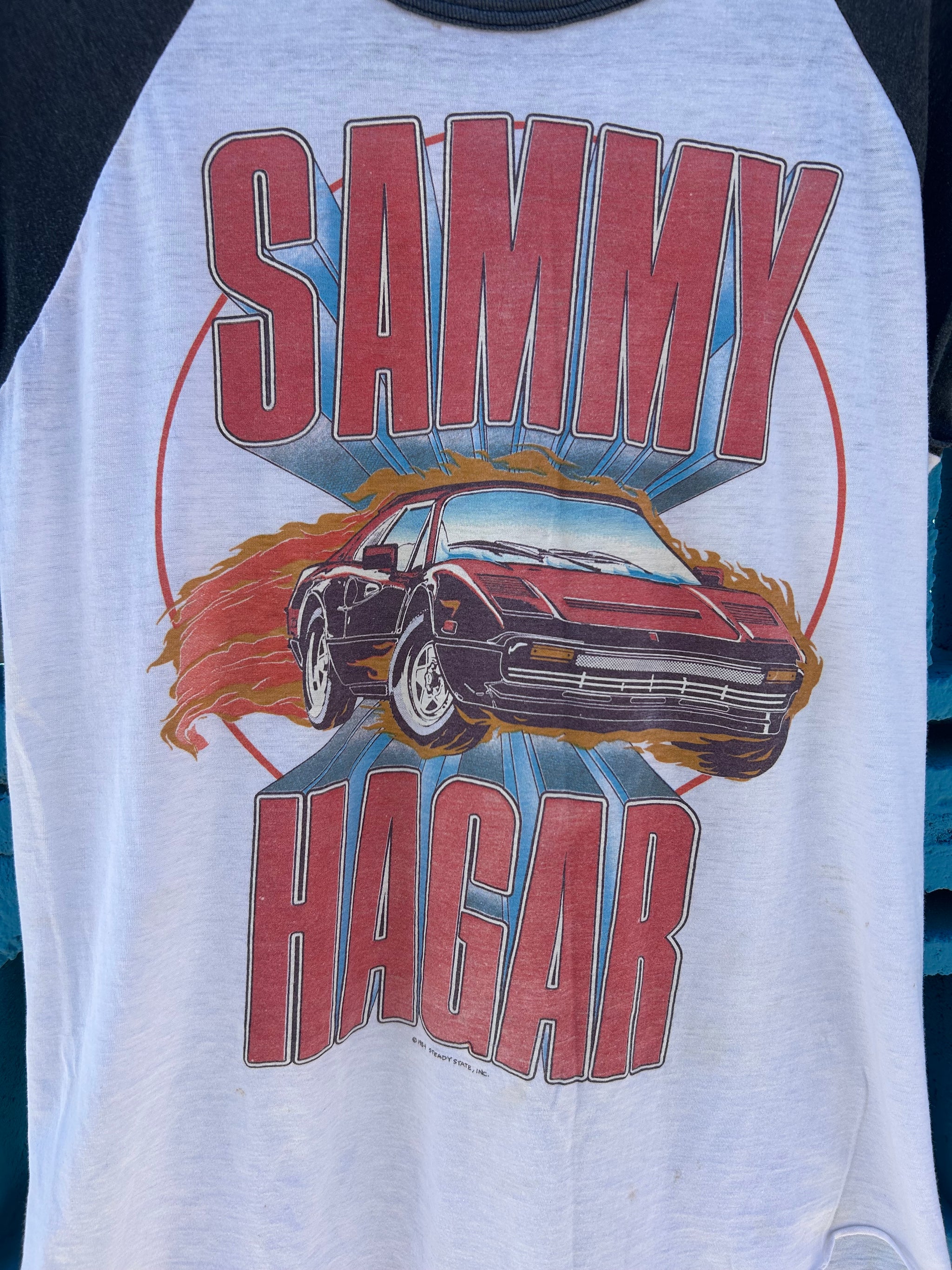 Vintage 1984 Sammy Hagar I Can't Drive 55 Raglan Muscle Tank T