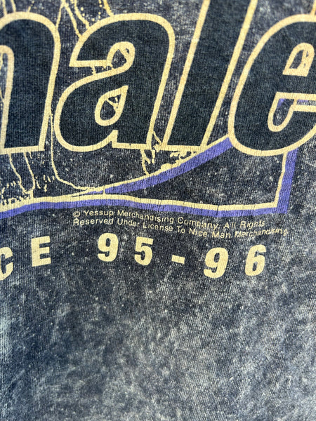 Vintage Van Halen 1995 1996 Balance Tour Tie Dye Acid Wash T Shirt L/XL with Vitruvian Man