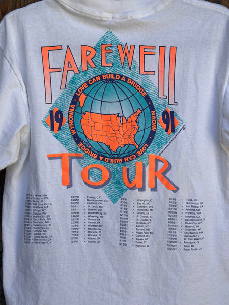 Vintage 1990 The Judds Love Can Build a Bridge The Farewell Tour T Shirt S/M