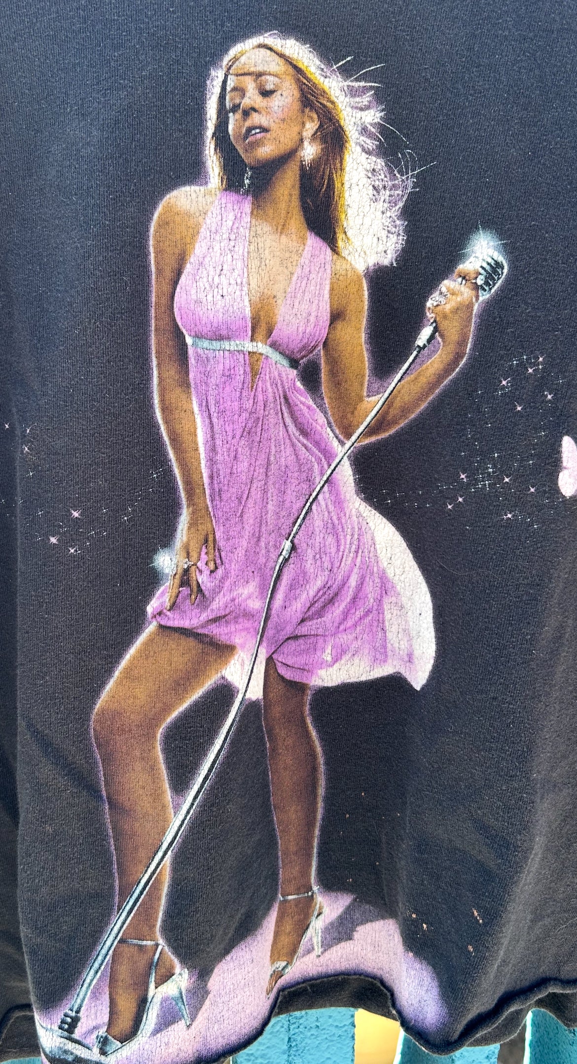 Vintage Mariah Carey 2006 Adventures of Mimi Tour Crop Top T Shirt