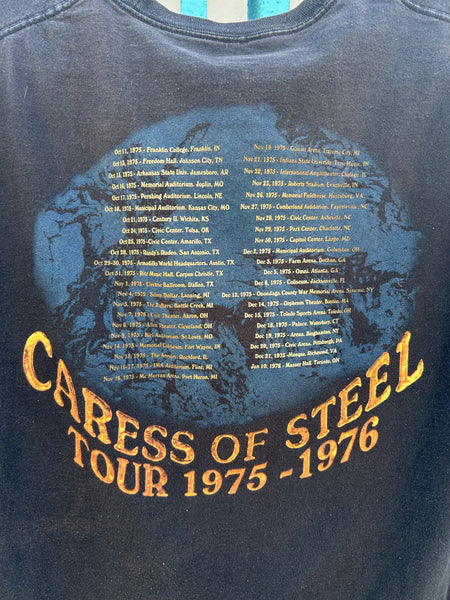 Vintage Y2K 1975 1976 Rush Caress of Steel Tour Reprint T Shirt Large