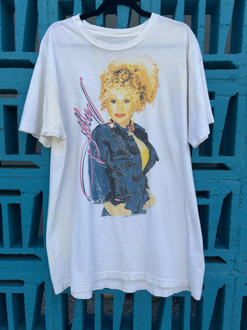 Vintage 1989 Dolly Parton White Limozeen Tour Tee Sleep Shirt O/S XXXL