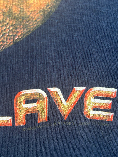 Vintage 2003 Audioslave Navy Flame T Shirt Large