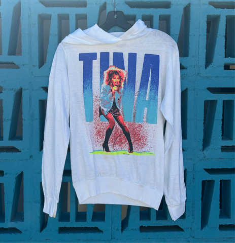 Vintage Tina Turner Private Dancer 1984-1985 Tour Pull Over Hoodie S/M