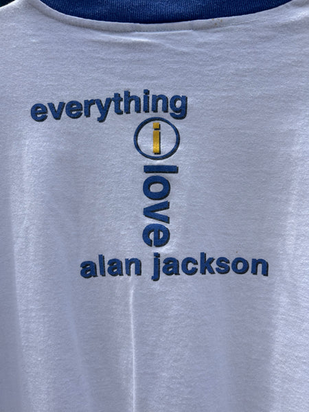 Vintage 1996 Alan Jackson Everything I Love Tour Ringer T Shirt L/XL