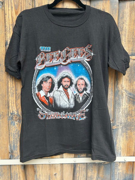 Vintage 1979 The Bee Gees Spirits Having Flown Tour T Shirt Parking Lot Bootleg
