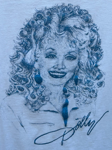 Vintage 90s Dolly Parton Dollywood Diamond Dust Glitter T shirt XL
