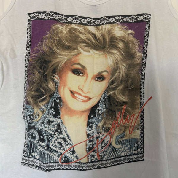 Rare 1989 Vintage Dolly Parton tank top Dollywood T shirt size L/XL
