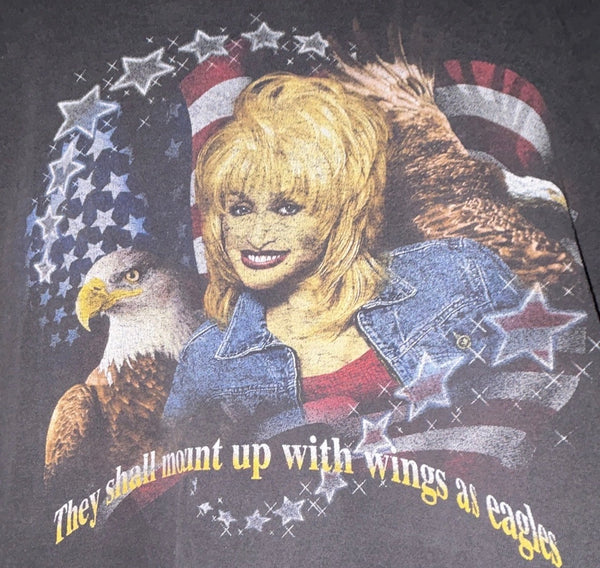 Vintage Y2K Dolly Parton 2000s Sleeveless USA Patriotic Eagle 2XL Dollywood