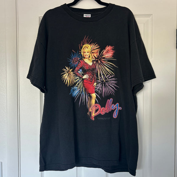 Vintage 2002 Y2K Dolly Parton Dollywood Fireworks 4th July XXL 2XL T-Shirt