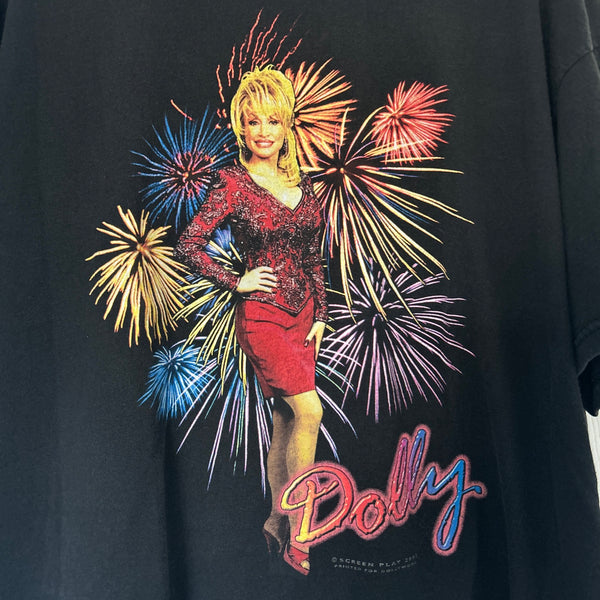 Vintage 2002 Y2K Dolly Parton Dollywood Fireworks 4th July XXL 2XL T-Shirt