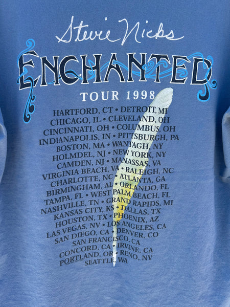 Vintage Stevie Nicks 1998 Enchanted Blue Lamp Tour Shirt Large