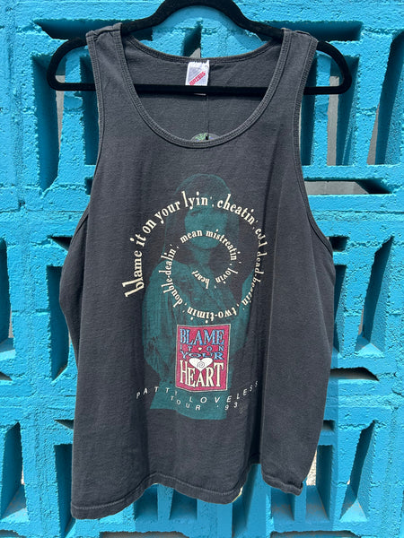 Vintage 1993 Patty Loveless Blame It On Your Heart Tour Tank Top L/XL