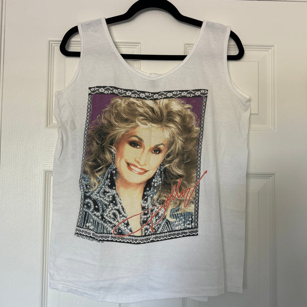 Rare 1989 Vintage Dolly Parton tank top Dollywood T shirt size L/XL