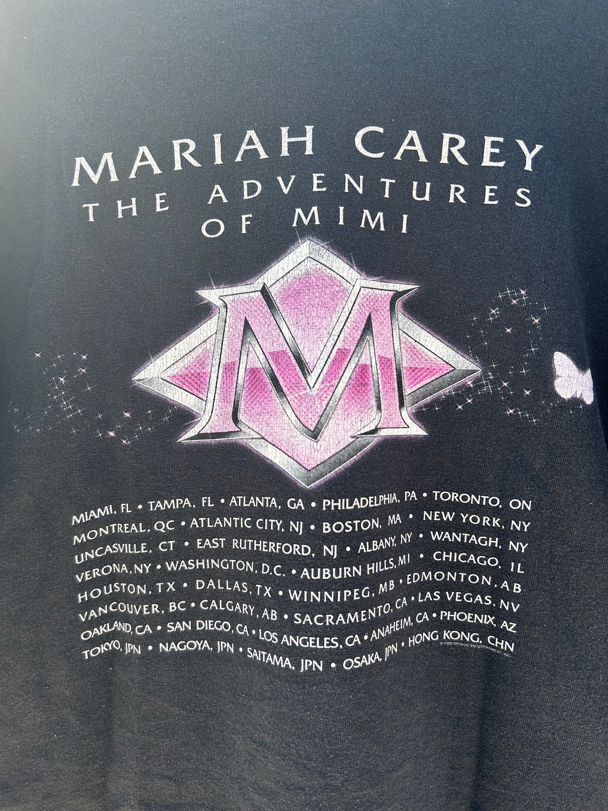 Mariah Carey 2006年ツアー　スタッフTシャツ Vintage Mariah Carey 2006 Adventures of Mimi Tour Crop Top T Shirt