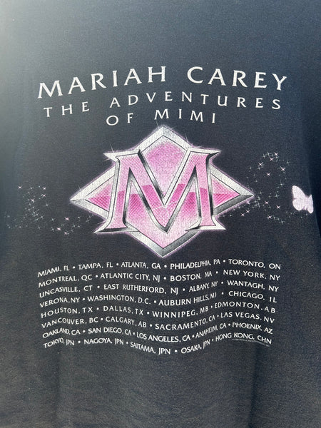 Vintage Mariah Carey 2006 Adventures of Mimi Tour Crop Top T Shirt L/XL