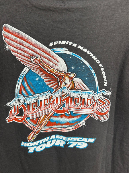 Vintage 1979 The Bee Gees Spirits Having Flown Tour T Shirt Parking Lot Bootleg