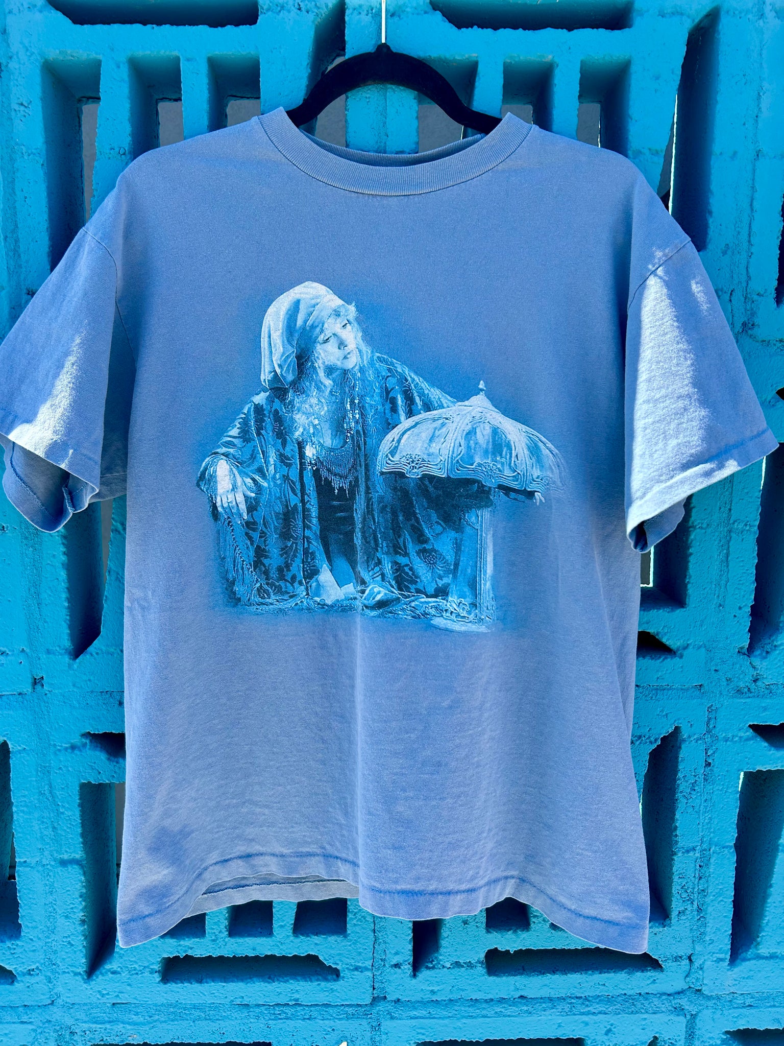 Vintage Stevie Nicks 1998 Enchanted Blue Lamp Tour Shirt Large