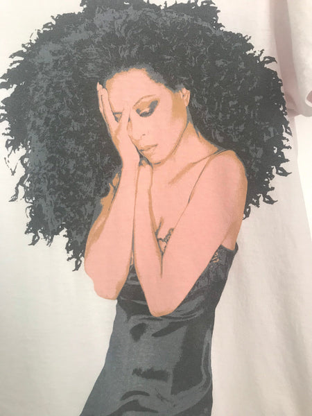 Vintage Diana Ross late 90s bootleg v neck T-Shirt size Large