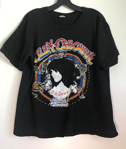 Vintage Ozzy Osbourne 1991 No More Tears Tour Bootleg Parking Lot Concert Shirt Size XL