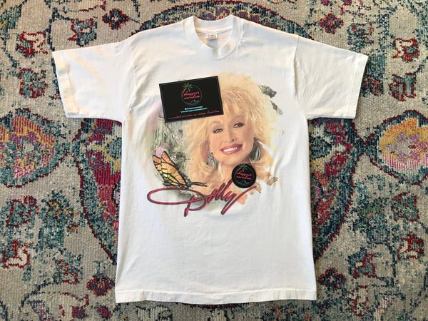 Rare Vintage 90s Dolly Parton Dollywood Butterfly T Shirt Medium