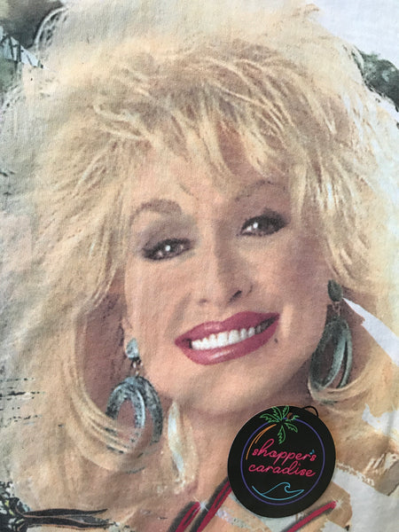 Rare Vintage 90s Dolly Parton Dollywood Butterfly T Shirt Medium