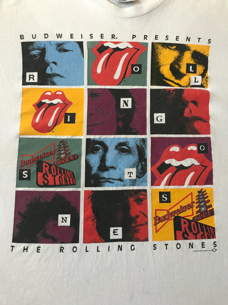 Vintage Rolling Stones 1994 Voodoo Lounge Tour 90s Budweiser T-Shirt XXL