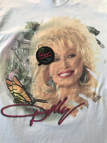 Rare Vintage 90s Dolly Parton Dollywood Butterfly T Shirt Medium