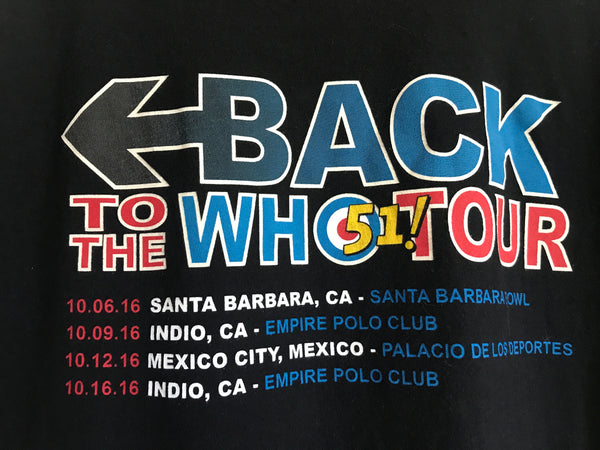 The Who 51! 2016 Desert Trip Back to The Who Concert T Shirt XL