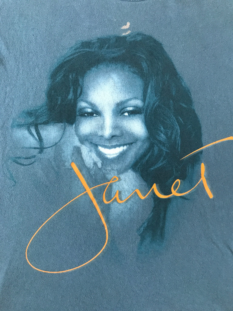 Vintage Y2K Janet Jackson 2001 All For You Tour T Shirt Medium