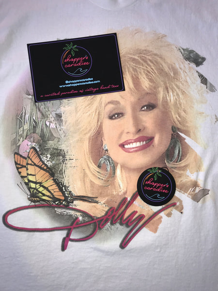 Rare Vintage 90s Dolly Parton Dollywood Butterfly T Shirt Medium